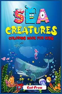 Sea Creatures Coloring Book For Kids