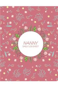 Nanny Daily Log Sheet