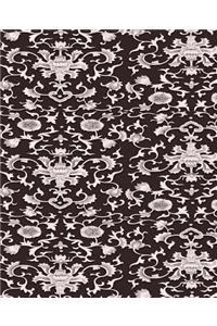 Brown Asian Damask Design School Composition Book 130 Pages