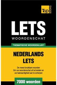 Thematische woordenschat Nederlands-Lets - 7000 woorden