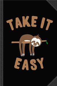 Take It Easy Sloth Journal Notebook