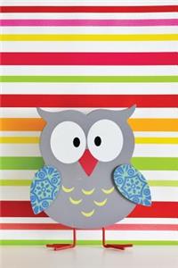 Journal: Owl Cover - Blank Sketch / Drawing Book - 6 X 9 Paper - Unlined Notebook - 100 Pages