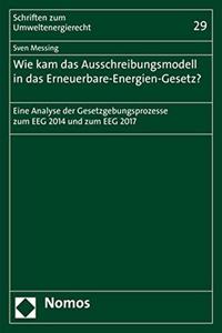 Wie Kam Das Ausschreibungsmodell in Das Erneuerbare-Energien-Gesetz?
