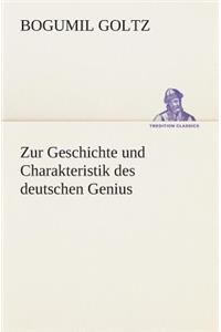 Zur Geschichte und Charakteristik des deutschen Genius