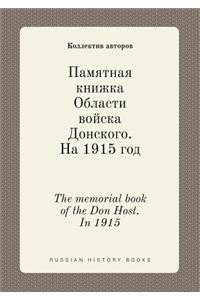 The memorial book of the Don Host. In 1915