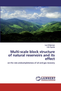 Multi-scale block structure of natural reservoirs and its effect