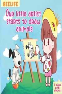 Our little artist starts to draw animals