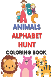 Animals and Alphabet Hunt Coloring Book