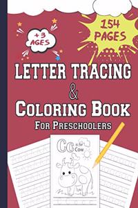 Letter tracing and coloring book for preschoolers