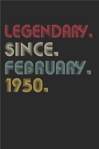 Legendary since February 1950