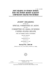 Joint hearing on pension tension