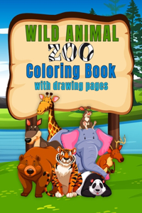 Wild Animal Zoo Coloring Book