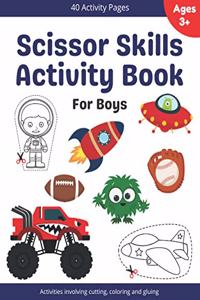 Scissor Skills Activity Book For Boys