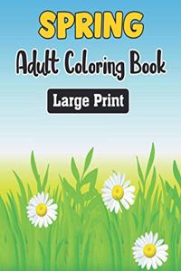 Spring Adult Coloring Book Large Print