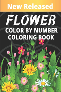 Flower Color By Number Coloring Book