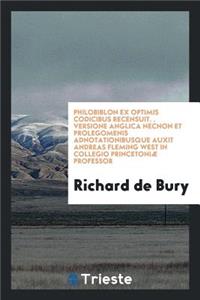The Philobiblon of Richard de Bury