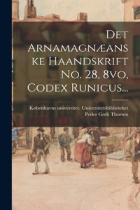 Det Arnamagnæanske Haandskrift No. 28, 8vo, Codex Runicus...