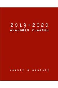 2019-2020 Academic Planner Weekly And Monthly