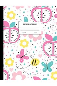 Dot Grid Notebook: Dotted Bullet Journal - Large 8.5 x 11 with 100 Pages White Paper for School Supplies, Office and Home Use - Design Code A4 106