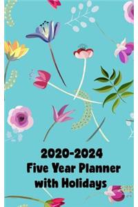 2020-2024 Five Year Planner with Holidays