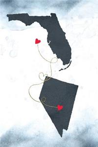 Florida & Nevada: Long Distance Out of State Notebook - Blank Lines