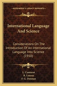 International Language And Science