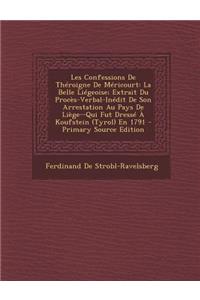 Les Confessions De Théroigne De Méricourt