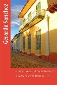 Informe Sobre El Empedrado Y Limpieza de la Habana