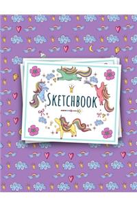 Cute Unicorn Kawaii Sketchbook