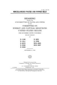 Miscellaneous water and power bills