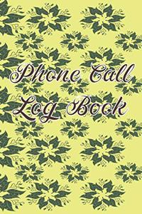 Phone Call Log Book