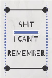 Shit i can't remember notebook