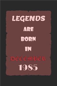 Legends Are Born in December 1985