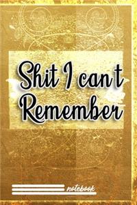 Shit I Can't Remember Gold cover