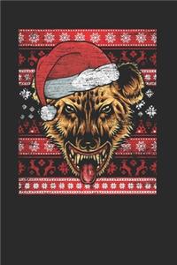 Christmas Sweater - Hyena: Graph Ruled Notebook / Journal (6" X 9" - 5 X 5 Graph Ruled) - Christmas Gift for Kids, Teens, Mom And Dad