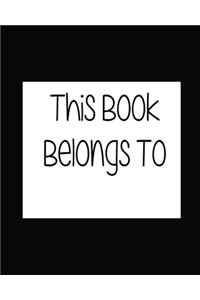 This Book Belongs To