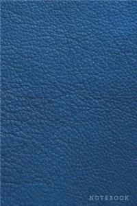 Notebook: 120 Blank Lined Pages, 6x9 College Ruled Notebooks and Journals - Blue Leather paperback Designer Journal, Diary, Notebook