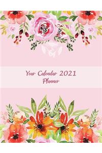 Year Calendar 2021 Planner