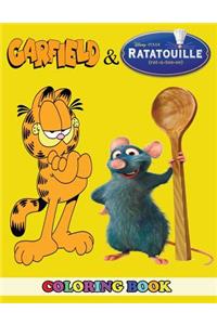 Garfield and Ratatouille Coloring Book: 2 in 1 Coloring Book for Kids and Adults, Activity Book, Great Starter Book for Children with Fun, Easy, and Relaxing Coloring Pages