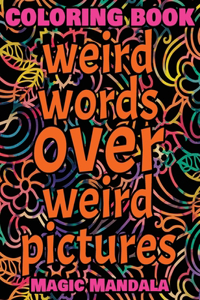 Coloring Book - Weird Words over Weird Pictures - Draw Your Imagination: 100 Weird Words + 100 Weird Pictures - 100% FUN - Great for Adults