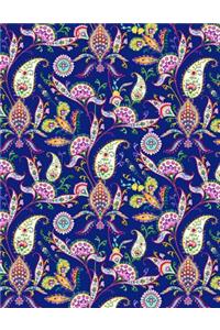 My Big Fat Journal Notebook Paisley Pattern On Navy