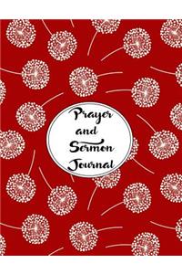 Prayer and Sermon Journal Notebook DOUBLE PAGES Dandelions Pattern 12