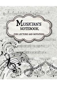Musician's Notebook For Lecture and Notation