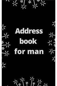 Address book for man