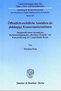 Offentlich-Rechtliche Anstalten ALS Abhangige Konzernunternehmen