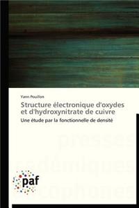 Structure Électronique d'Oxydes Et d'Hydroxynitrate de Cuivre