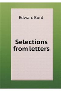 Selections from Letters