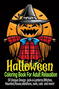 Halloween Coloring Book For Adult Relaxation