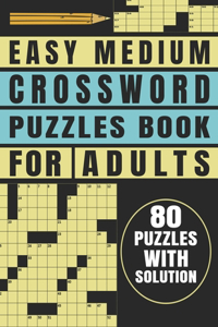 Easy Medium Crossword Puzzles Book For Adults