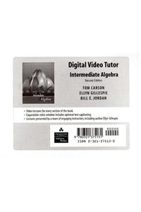 Digital Video Tutor with Optional Captioning for Intermediate Algebra